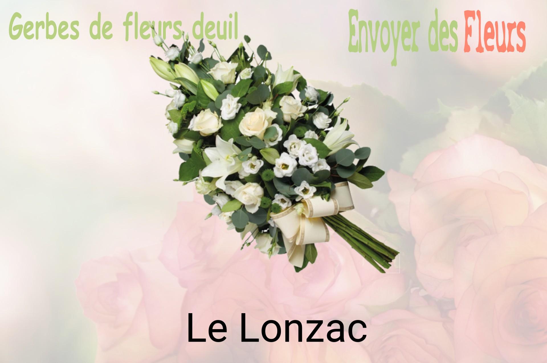 Gerbe de fleurs de deuil livrée à Le Lonzac